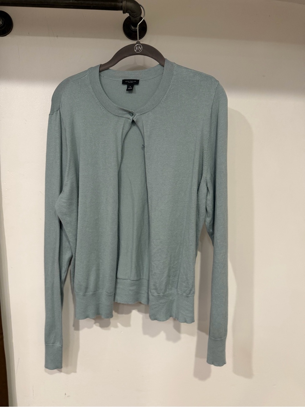 Ann Taylor Factory Seafoam Blue Cardigan Sweater XL